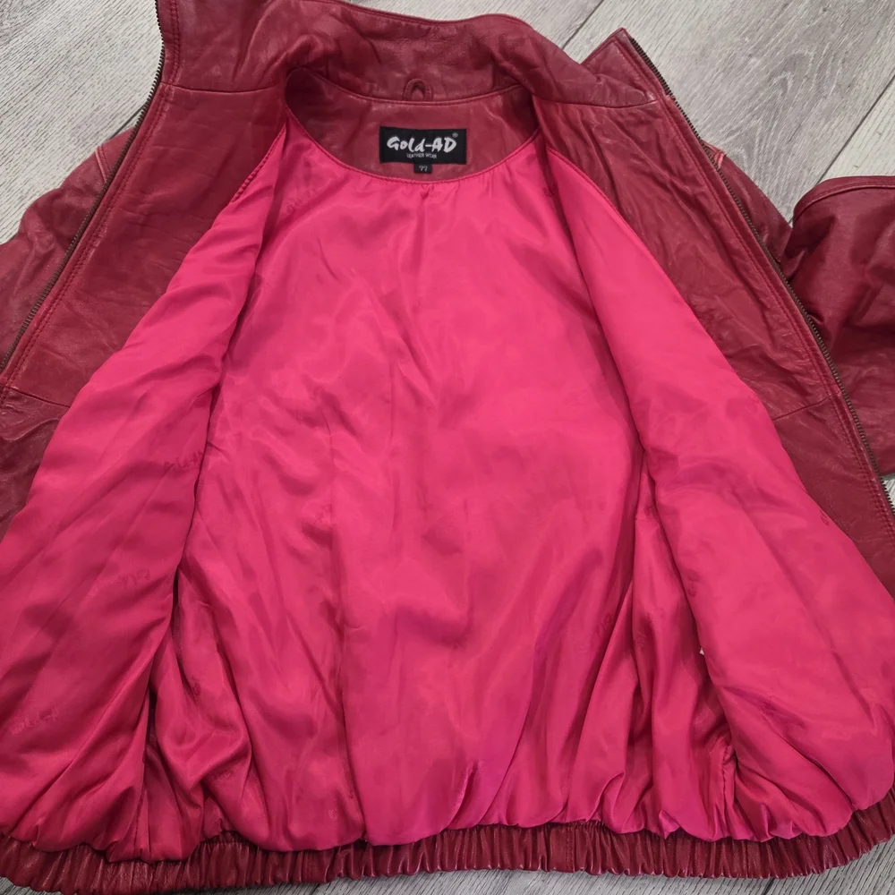 Vintage 90s  Leather Bomber Jacket - Picture 12 of 12